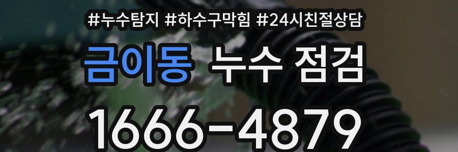 금이동 누수 점검