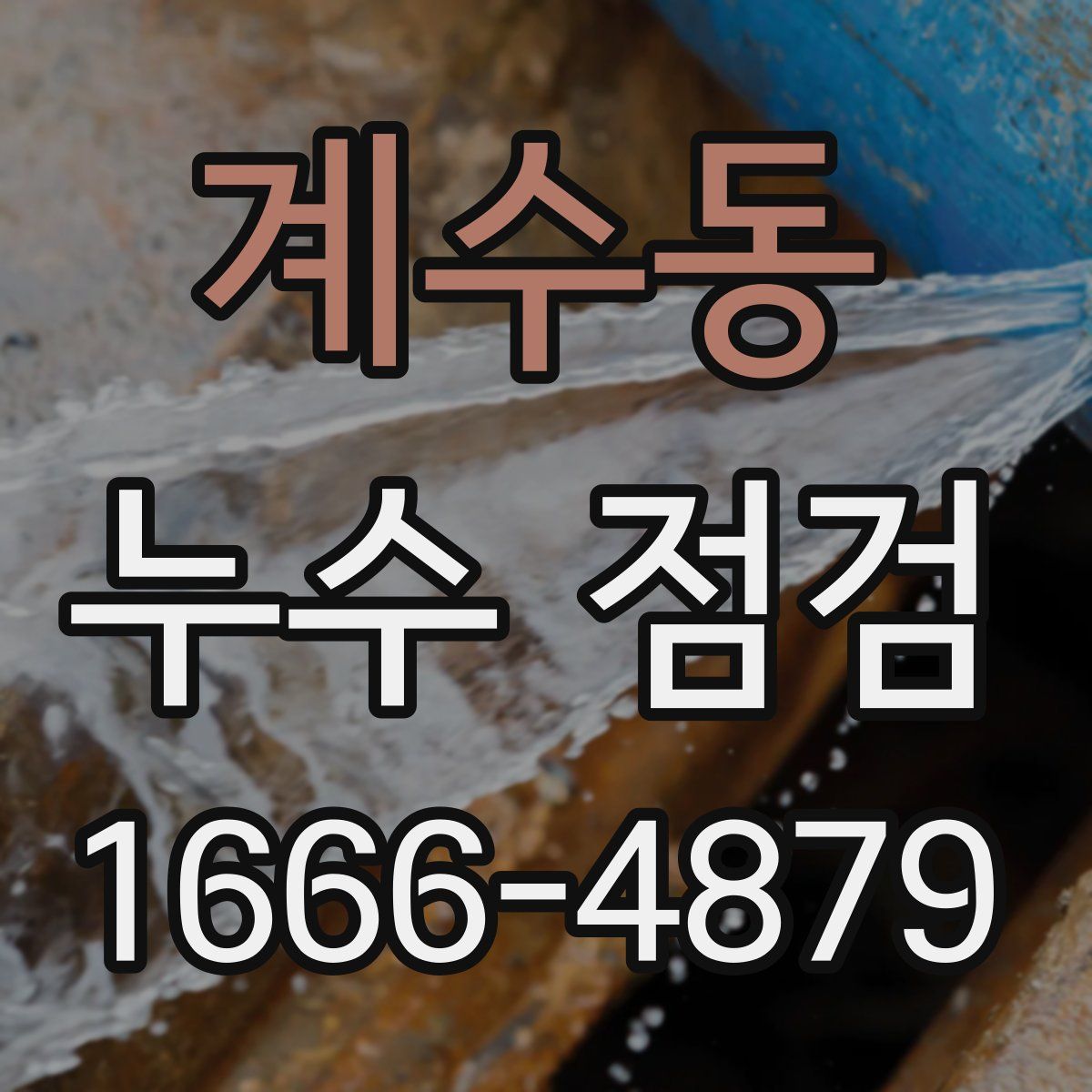 계수동 누수 점검