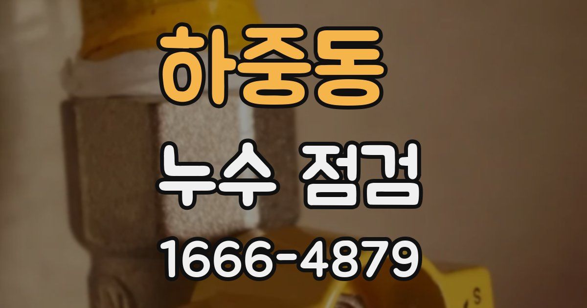 하중동 누수 점검