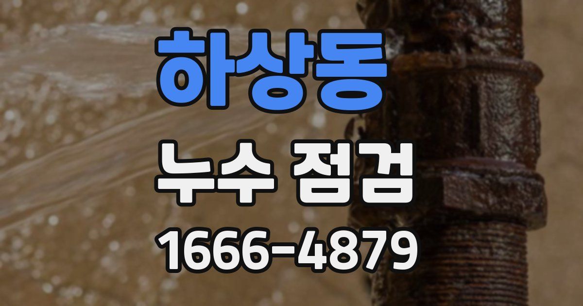 하상동 누수 점검