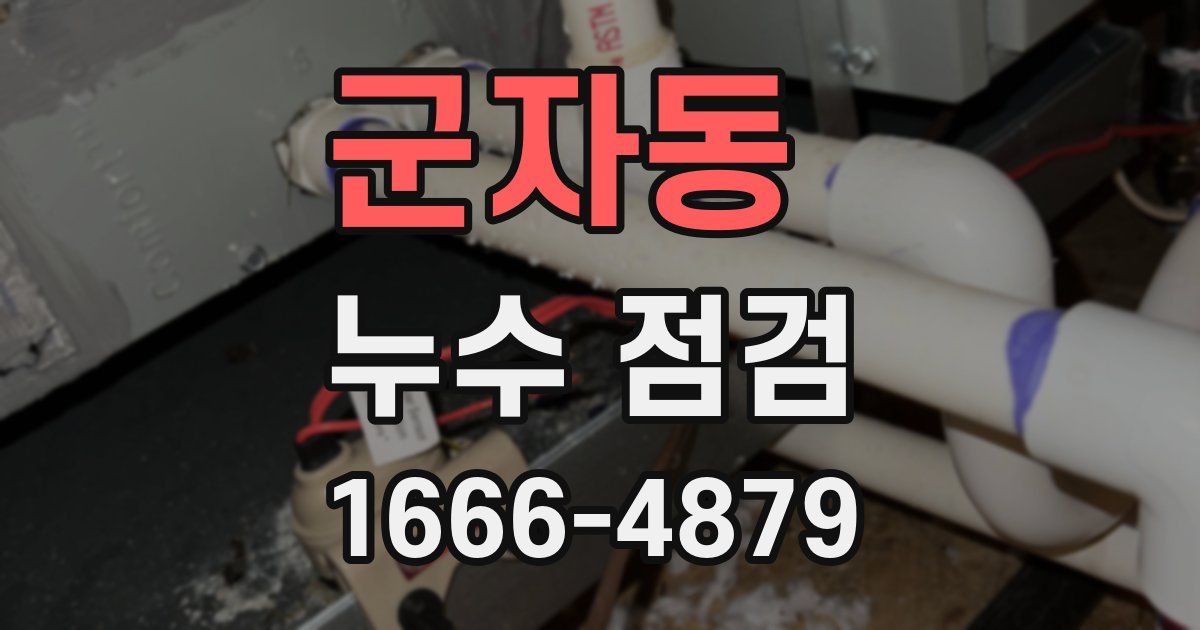 군자동 누수 점검