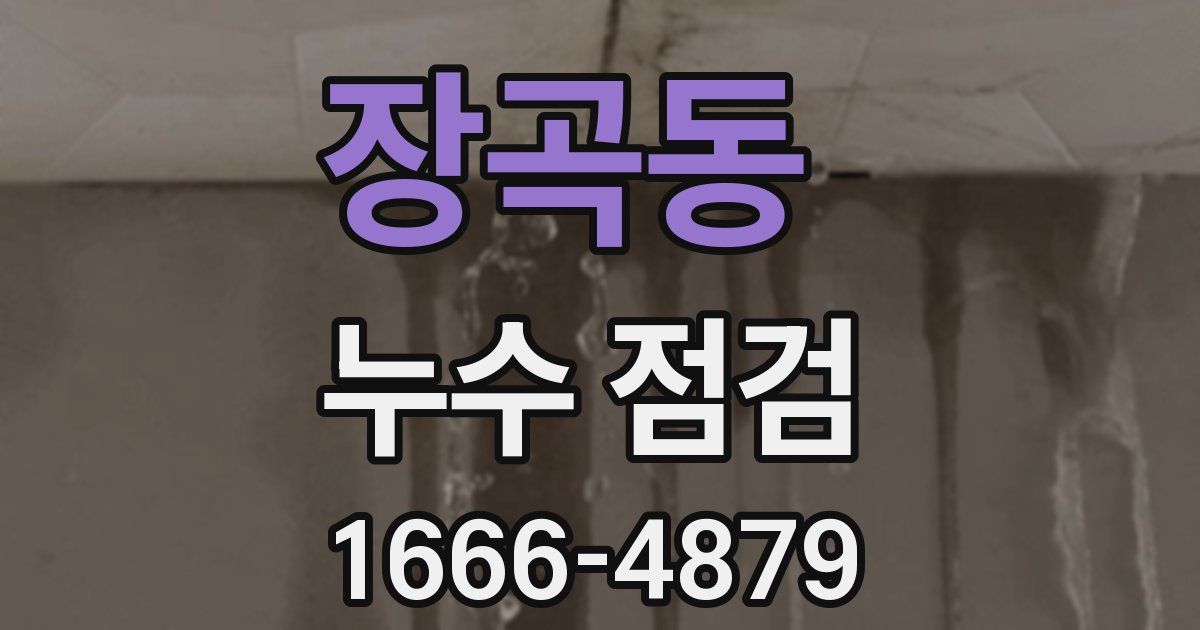 장곡동 누수 점검