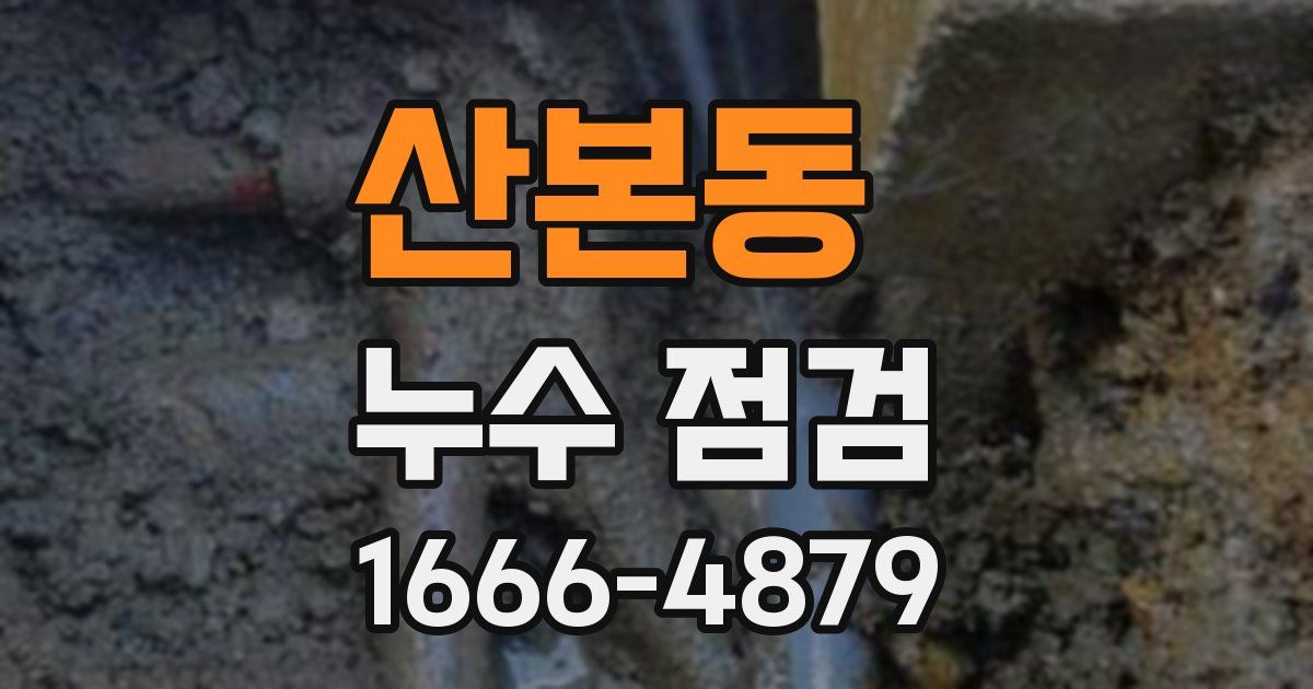 산본동 누수 점검