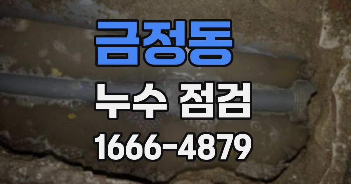 금정동 누수 점검