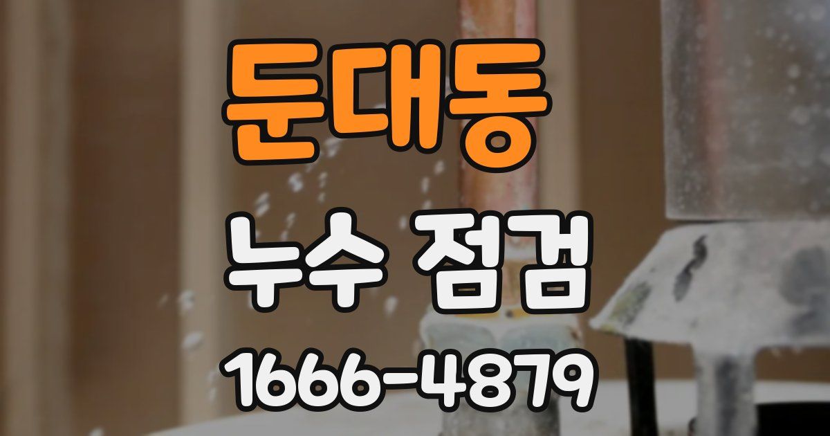 둔대동 누수 점검