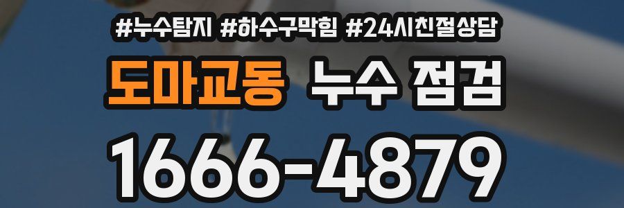 도마교동 누수 점검