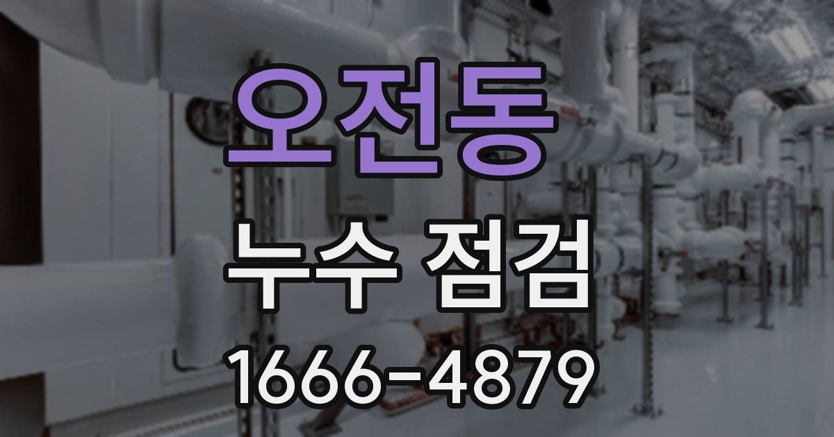 오전동 누수 점검
