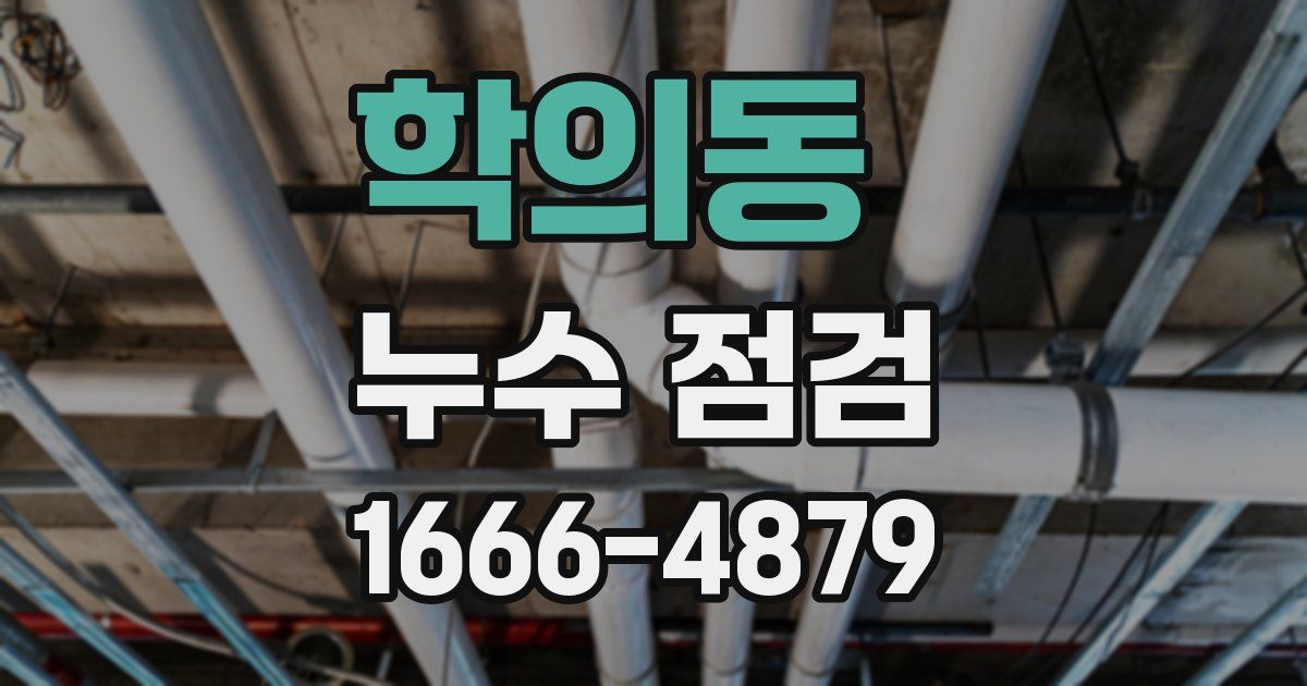 학의동 누수 점검