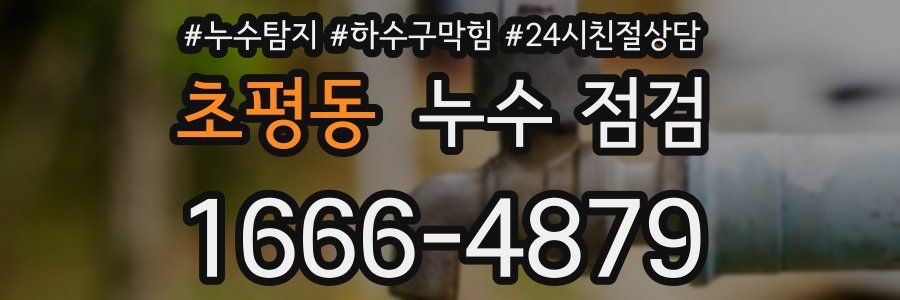 초평동 누수 점검