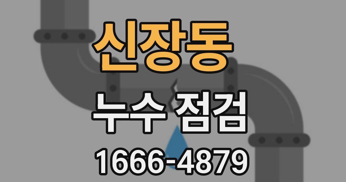 신장동 누수 점검