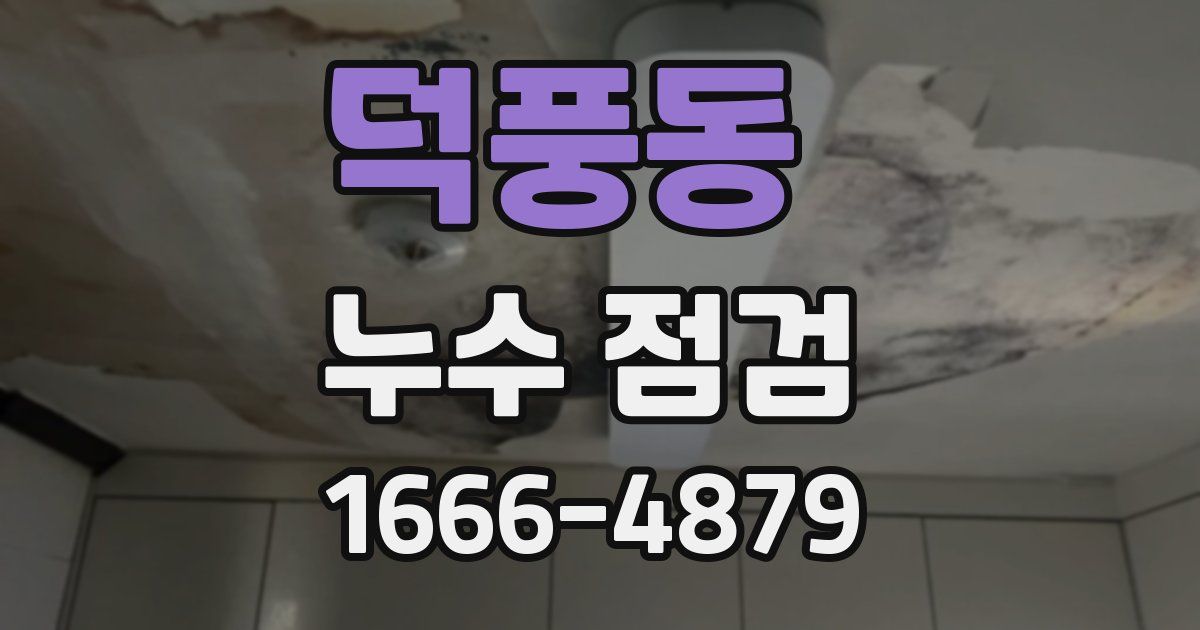 덕풍동 누수 점검