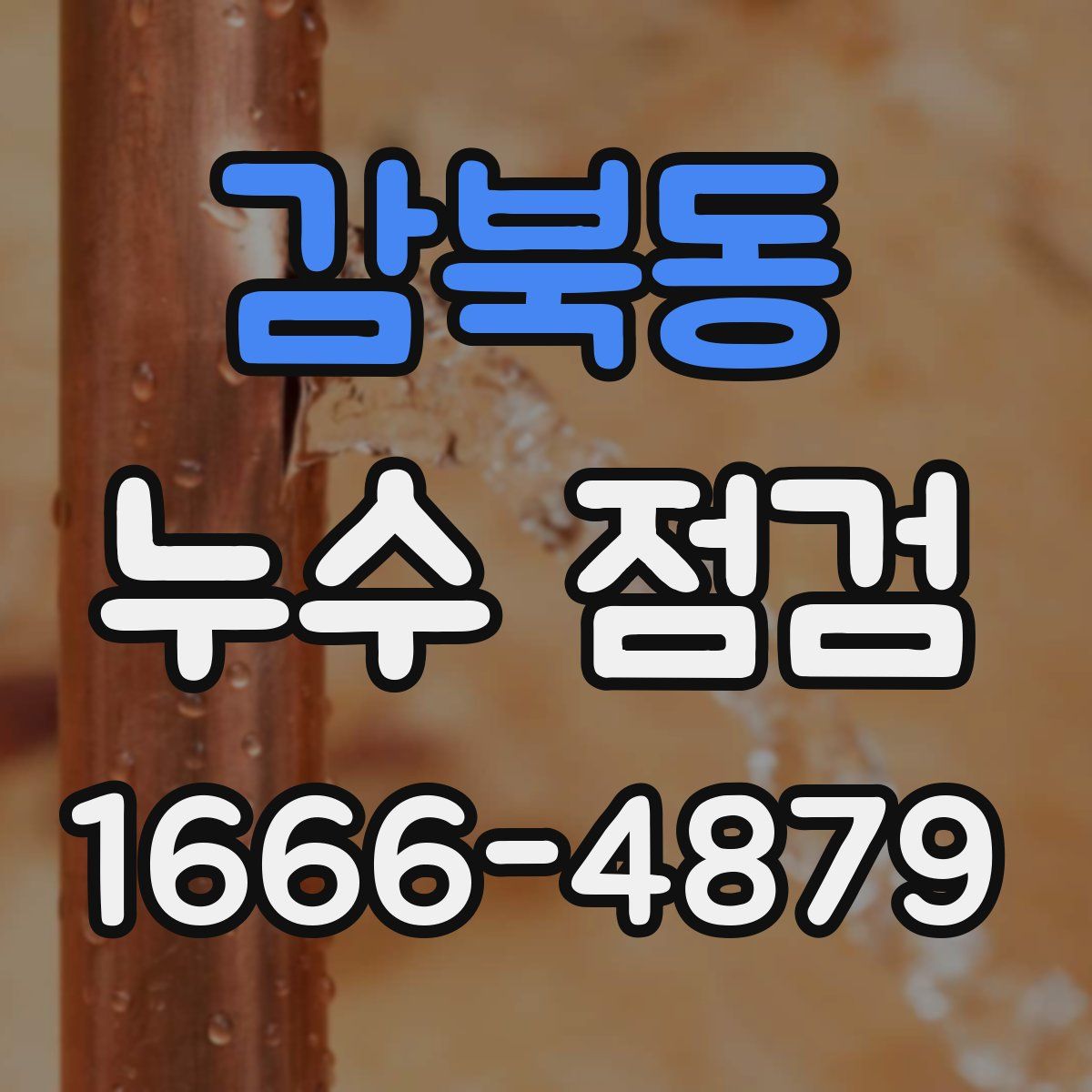 감북동 누수 점검