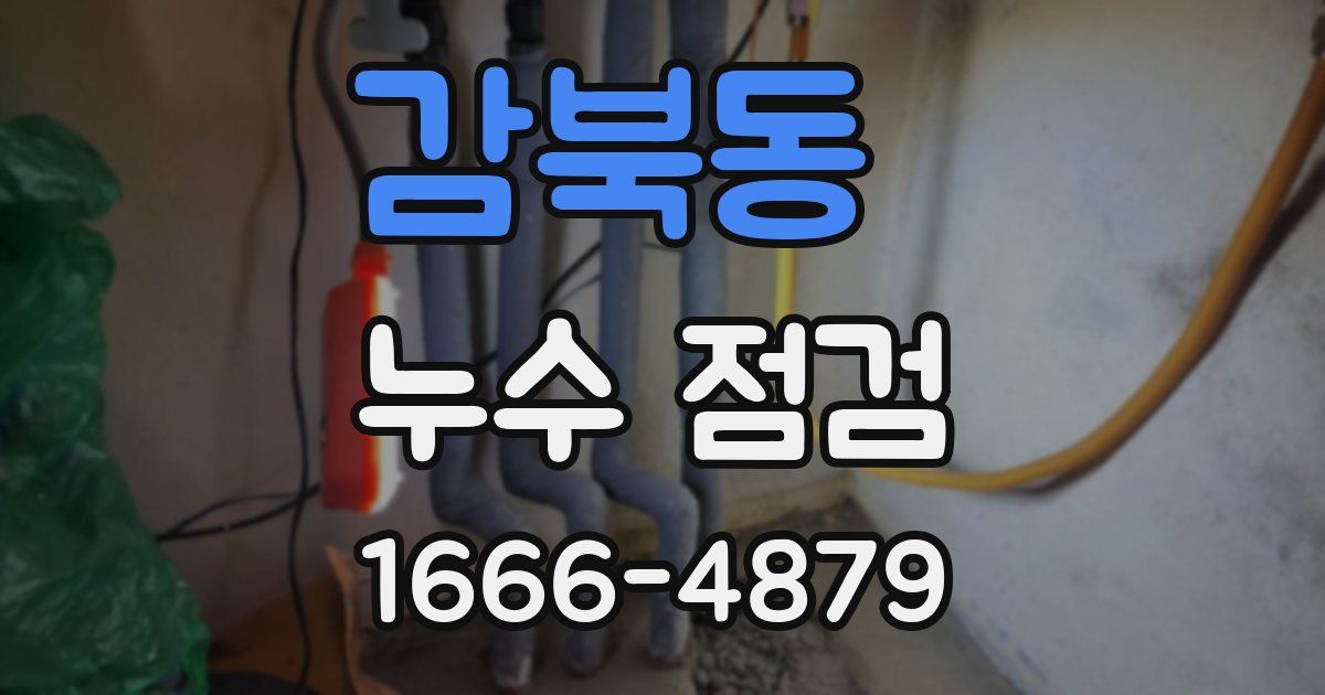 감북동 누수 점검