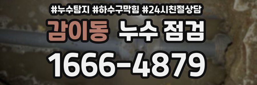 감이동 누수 점검