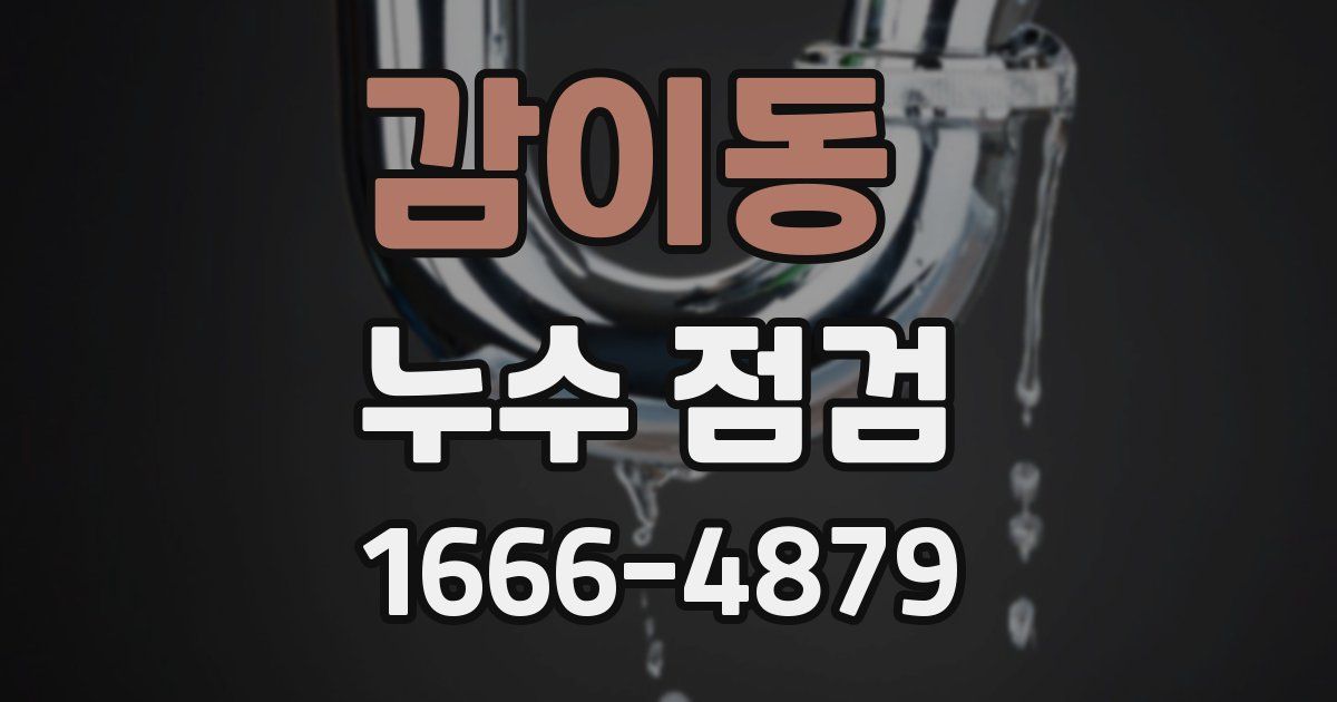 감이동 누수 점검