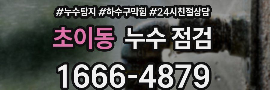 초이동 누수 점검