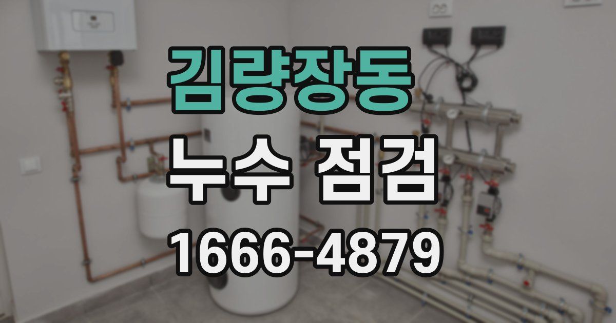 김량장동 누수 점검