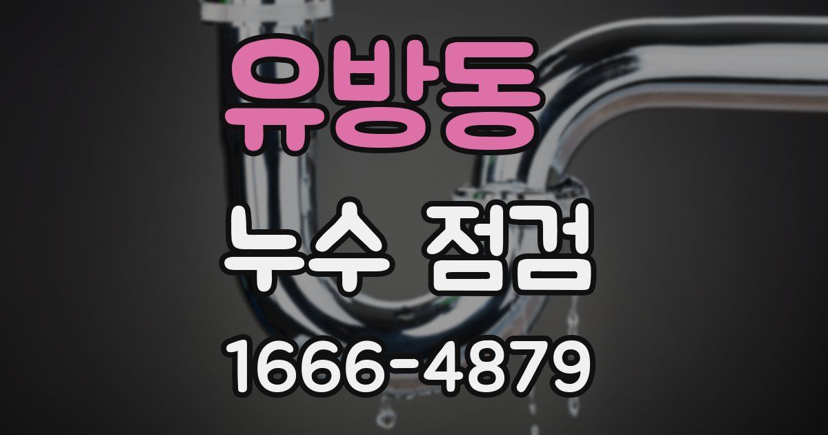 유방동 누수 점검