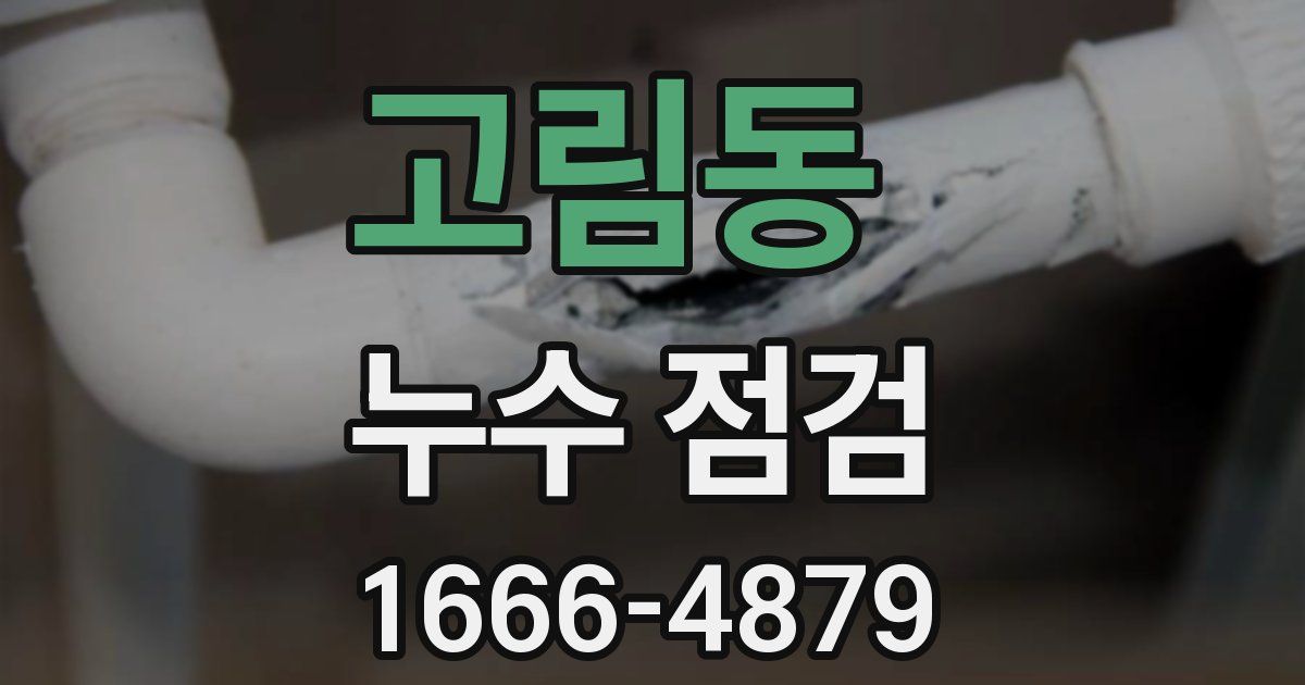 고림동 누수 점검