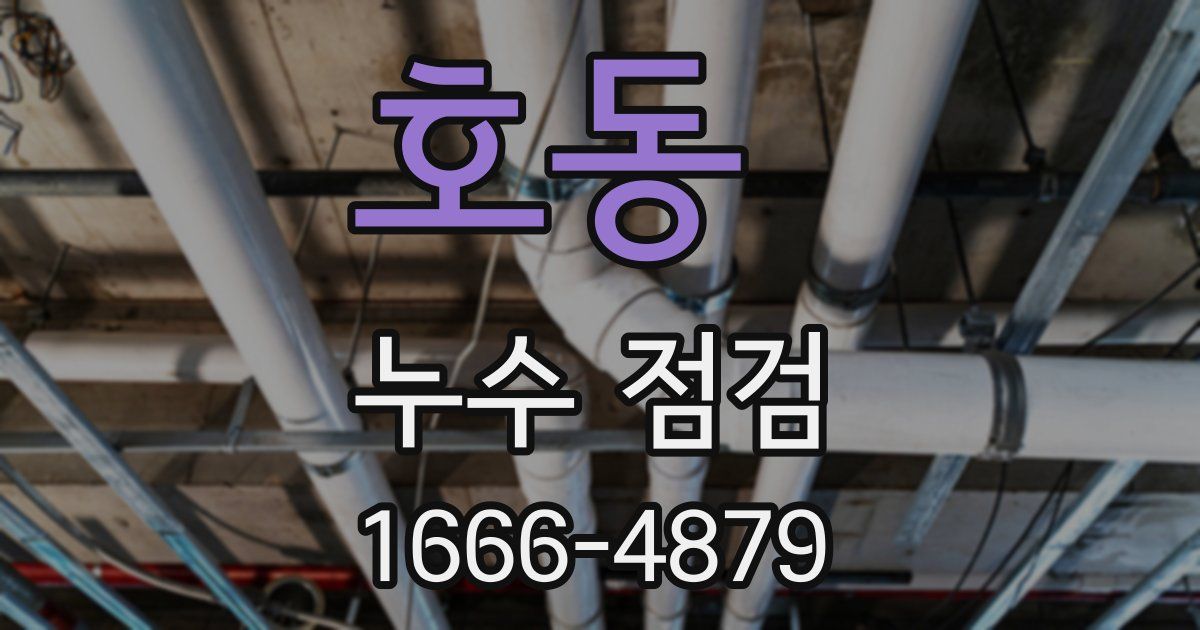 호동 누수 점검