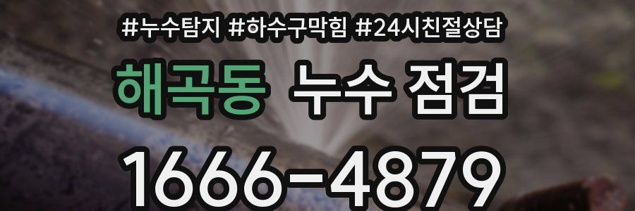해곡동 누수 점검