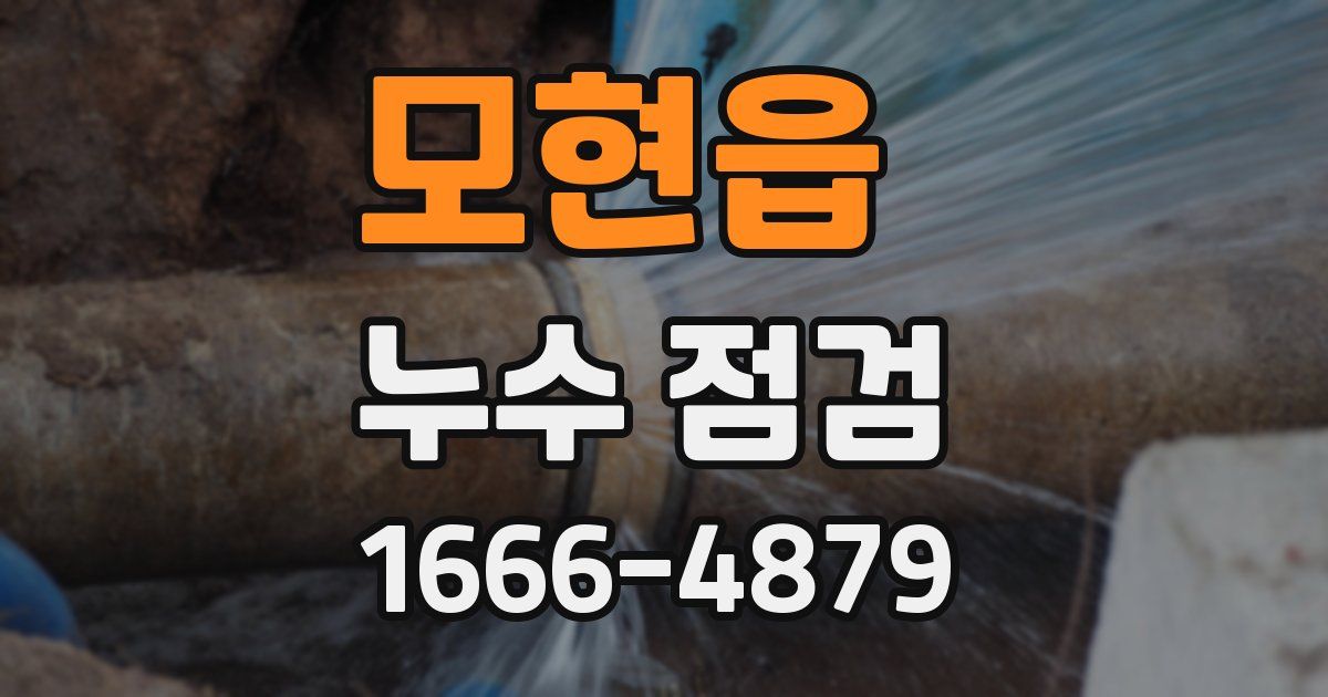 모현읍 누수 점검