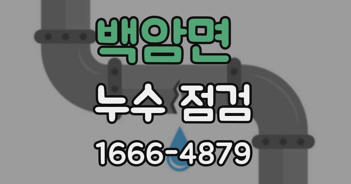 백암면 누수 점검