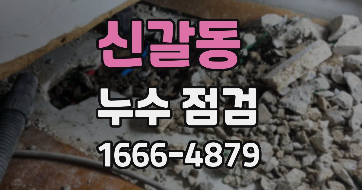 신갈동 누수 점검