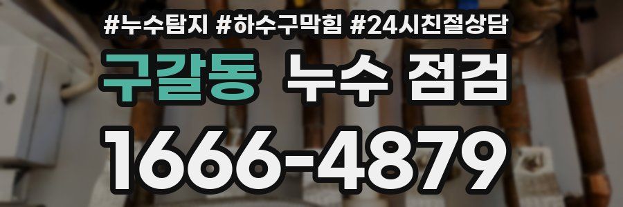 구갈동 누수 점검