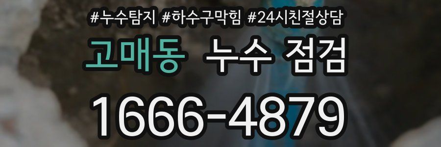고매동 누수 점검