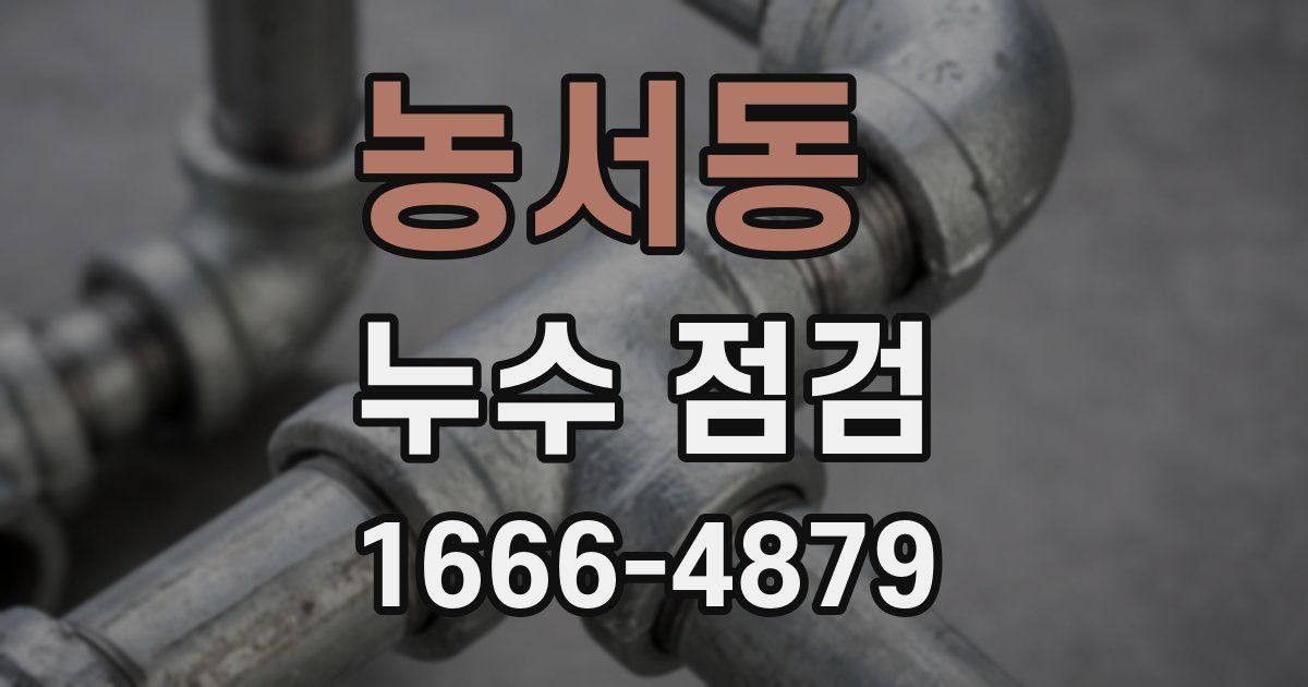 농서동 누수 점검