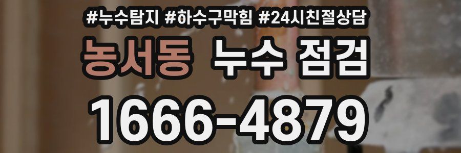 농서동 누수 점검