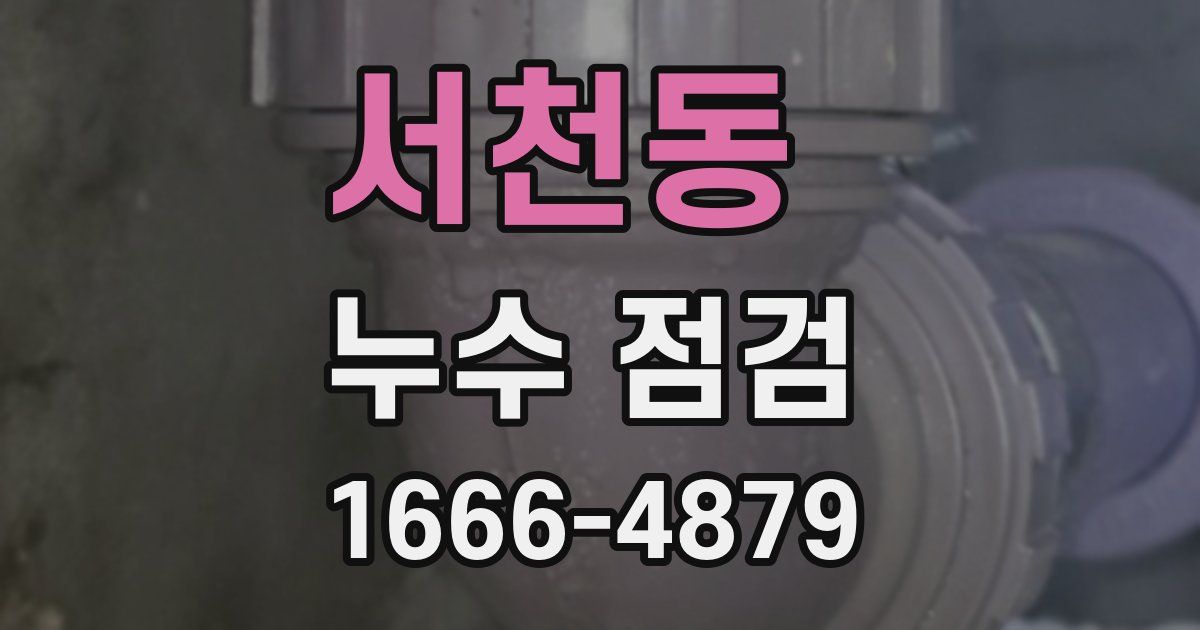 서천동 누수 점검