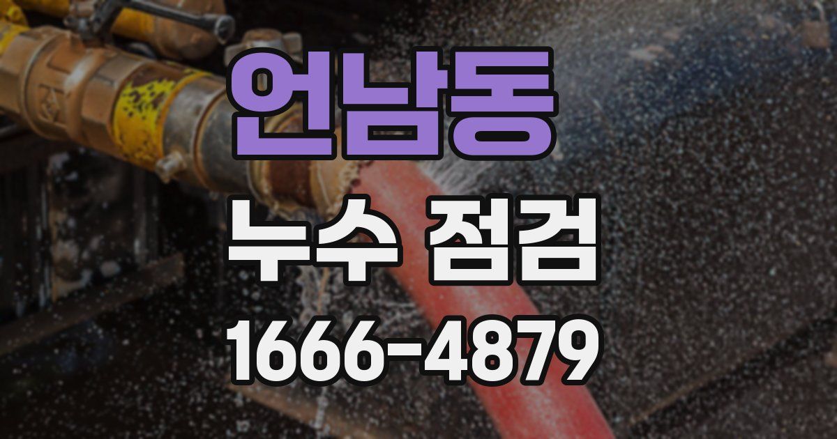 언남동 누수 점검