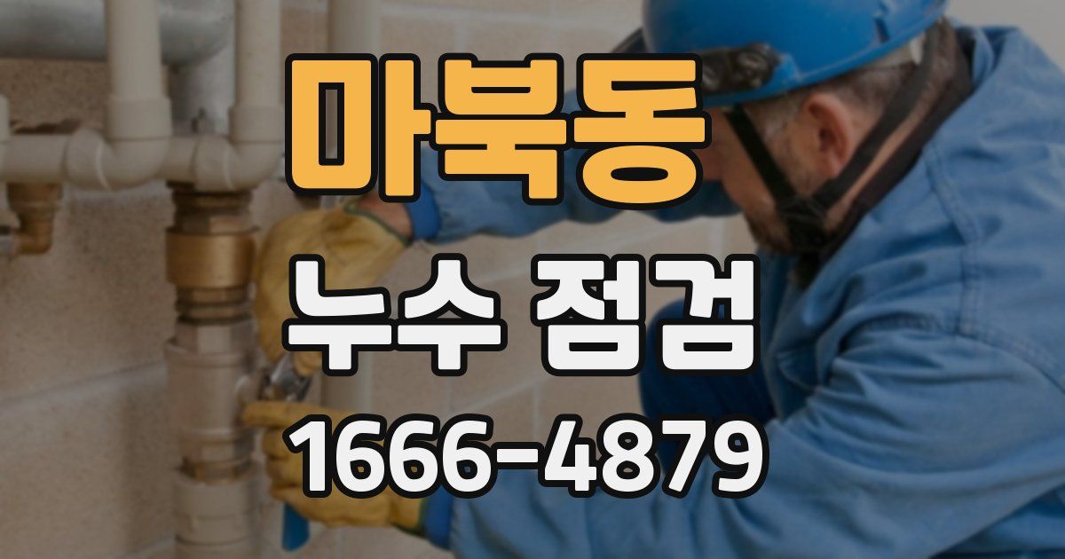 마북동 누수 점검