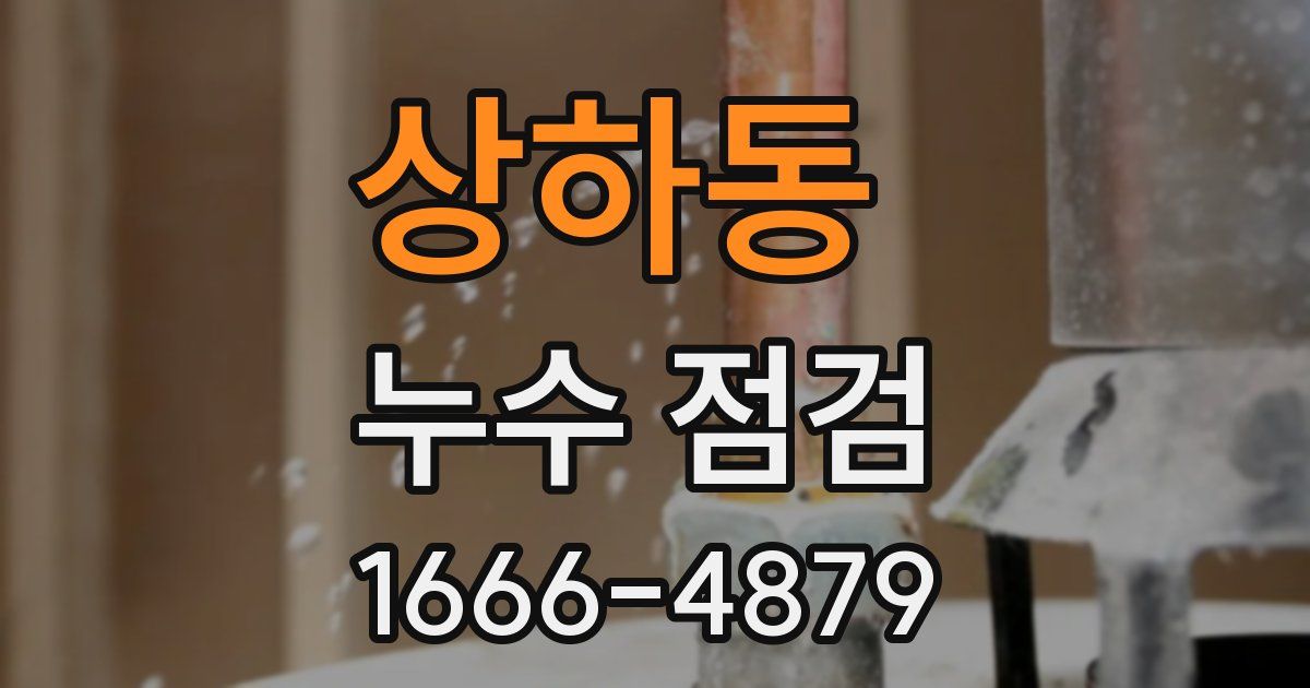상하동 누수 점검