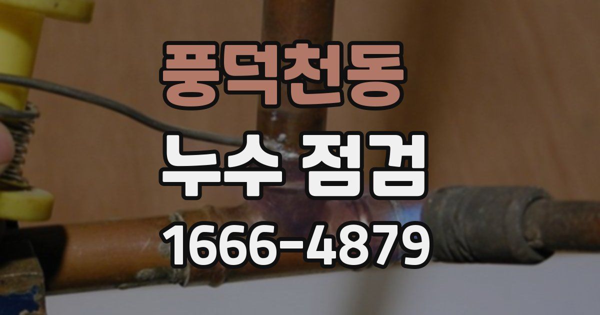 풍덕천동 누수 점검