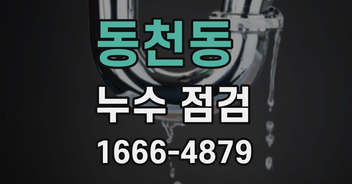 동천동 누수 점검