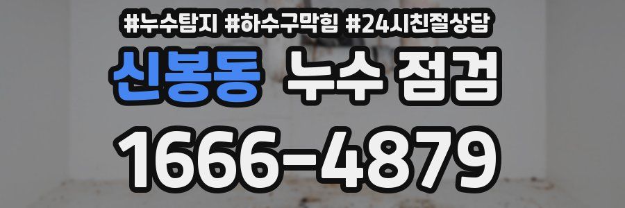 신봉동 누수 점검