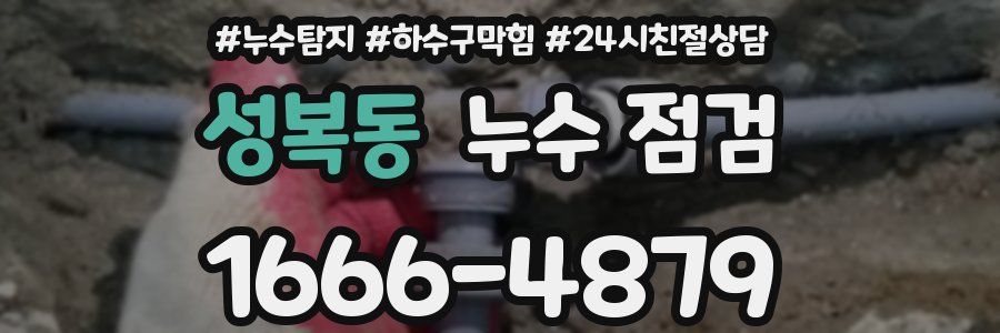 성복동 누수 점검