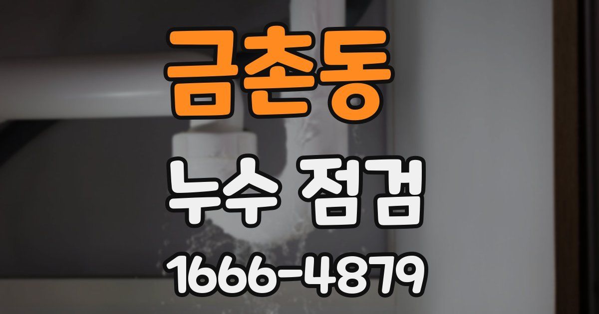 금촌동 누수 점검