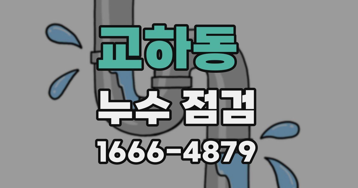 교하동 누수 점검