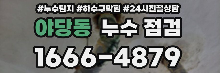 야당동 누수 점검