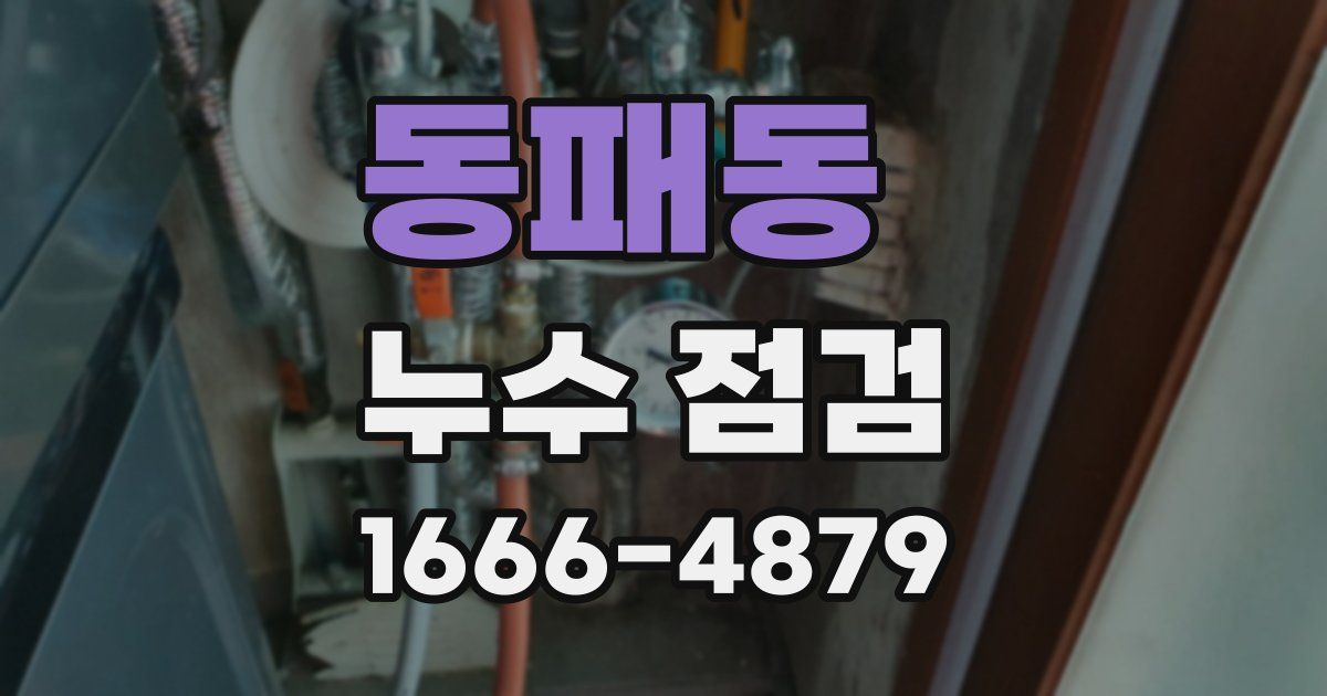 동패동 누수 점검