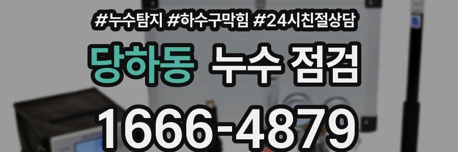 당하동 누수 점검