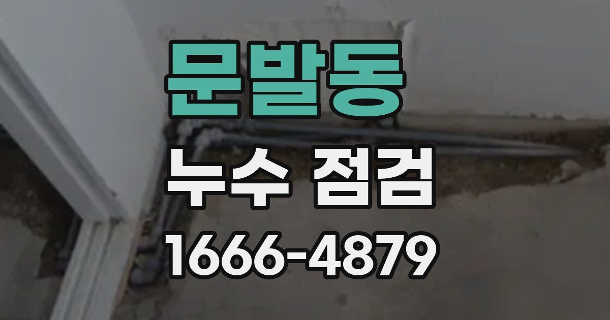문발동 누수 점검