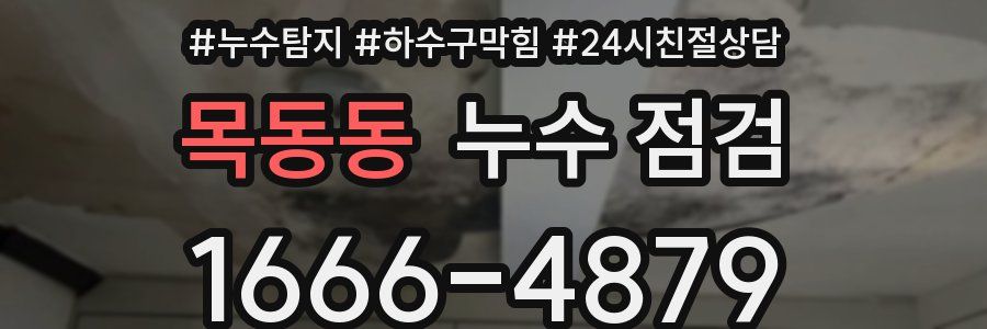 목동동 누수 점검