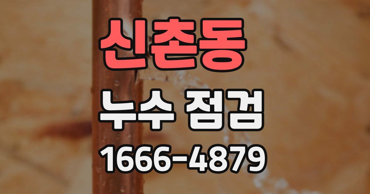 신촌동 누수 점검