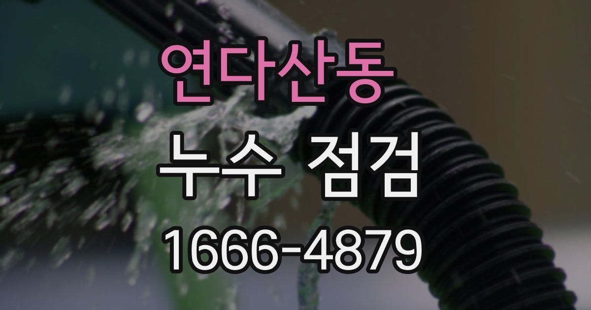 연다산동 누수 점검
