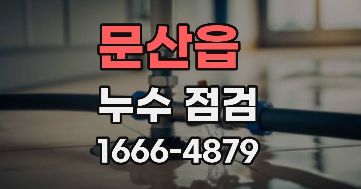 문산읍 누수 점검